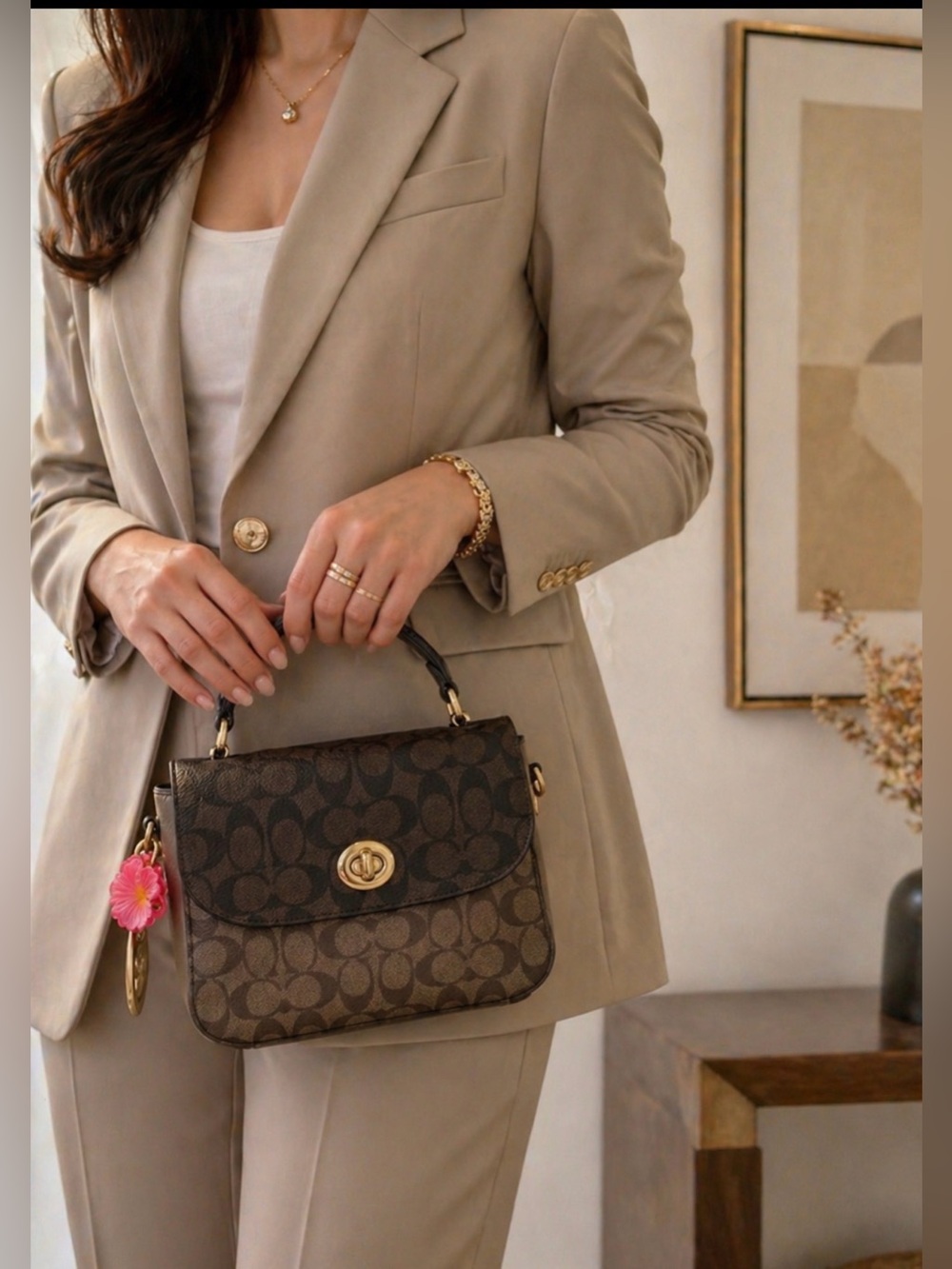 Coach signature top handle bag 🤎
